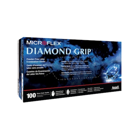 Ansell Disposable Gloves, 0.16 / 6.3 Palm, Latex, Powder-Free, Small, 100 PK, Natural Rubber Latex MF-300-S